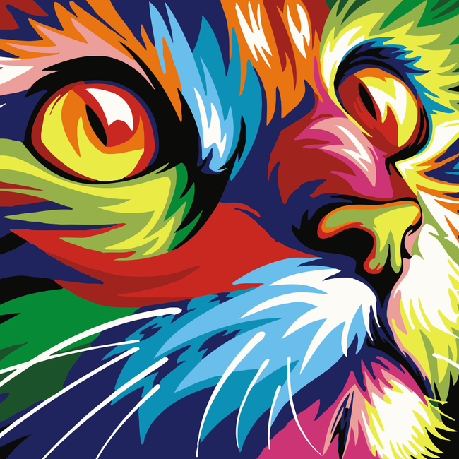 Colourful Kitten - 5D Diamond Painting kits