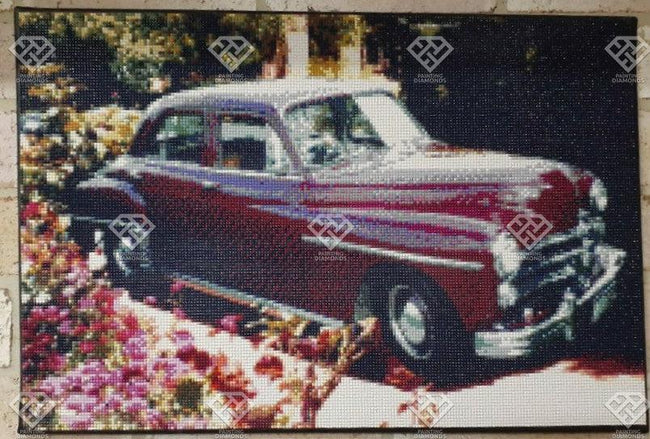 Custom Diamond Painting of an old car