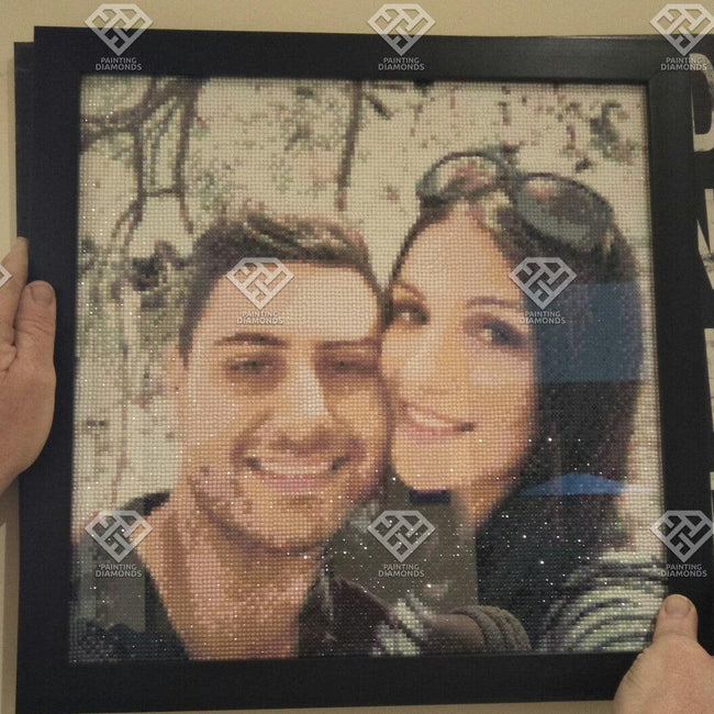 A happy couple submission of their custom diamond painting
