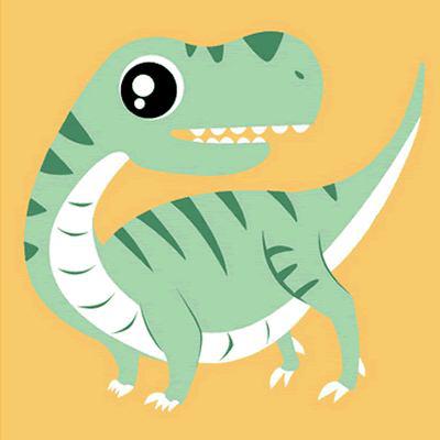 Happy Lil' Dinosaurs - 5D Diamond Painting Kit