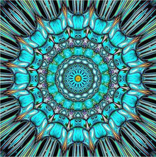 Aqua Kaleidoscope Dream - 5D Diamond Painting Kit