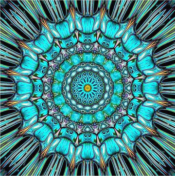 Aqua Kaleidoscope Dream - 5D Diamond Painting Kit