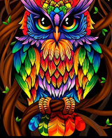 Colourful Owl - 5D Diamond Painting kit