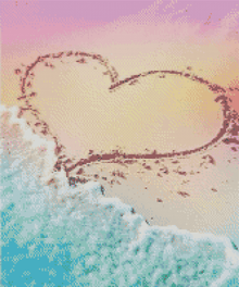 Colourful Love Beach - 5D Diamond Painting Kit