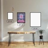 The Enchanted Rose diamond painting displayed in a room setting
