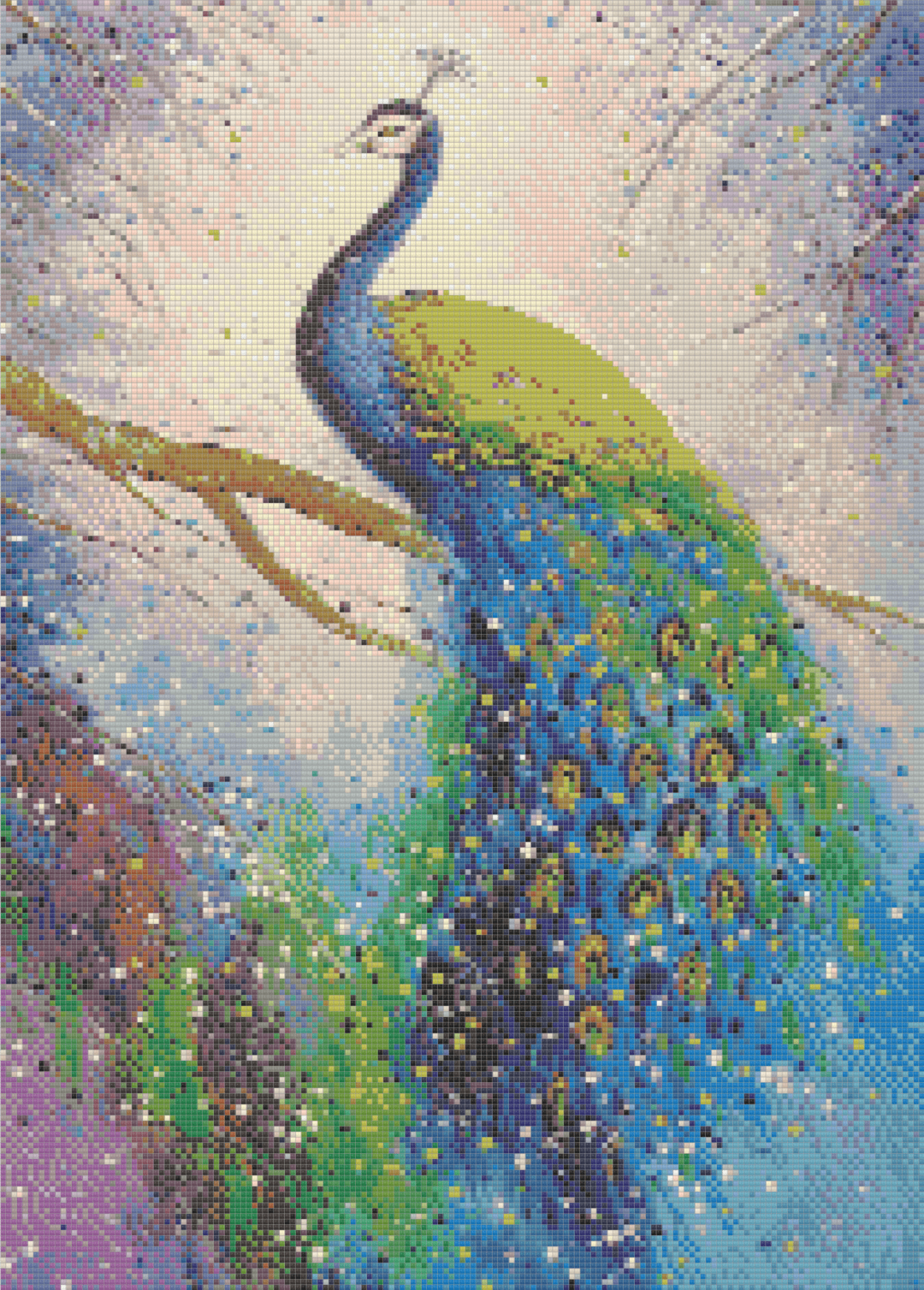 Vibrant Peacock Plumage - 5D Diamond Painting Kit